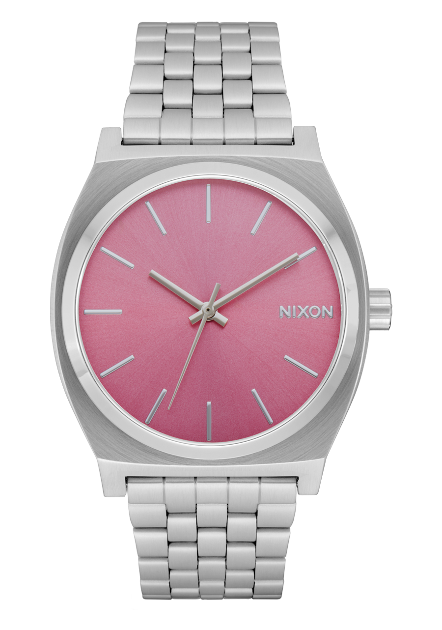 Time Teller Watch Silver Pink Unisex Nixon UK