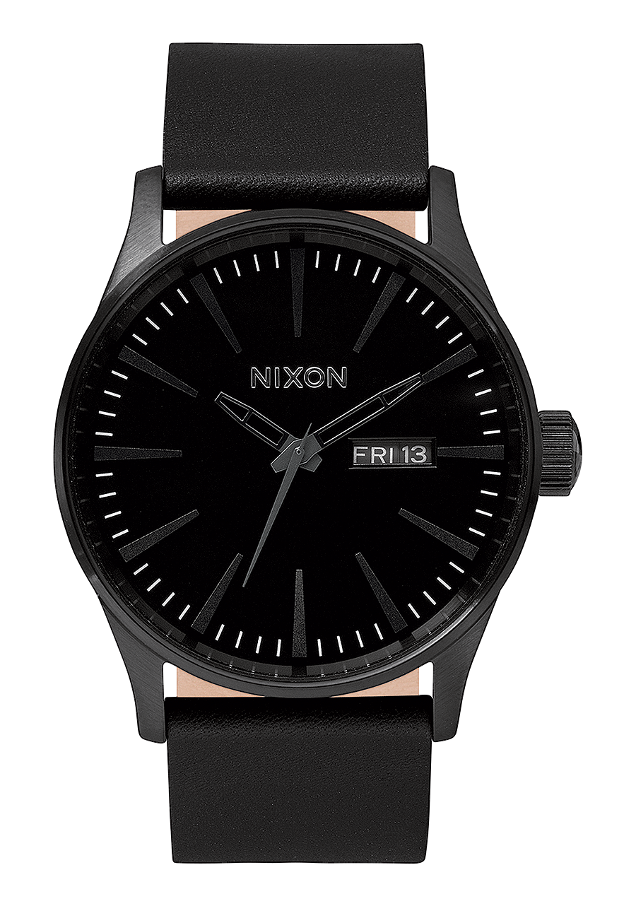 Sentry Leather Watch All Black Men's Leather – Nixon EU
