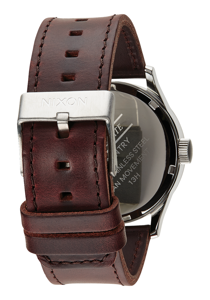 Sentry Leather Watch | Blue / Brown | Men's Leather – Nixon UK