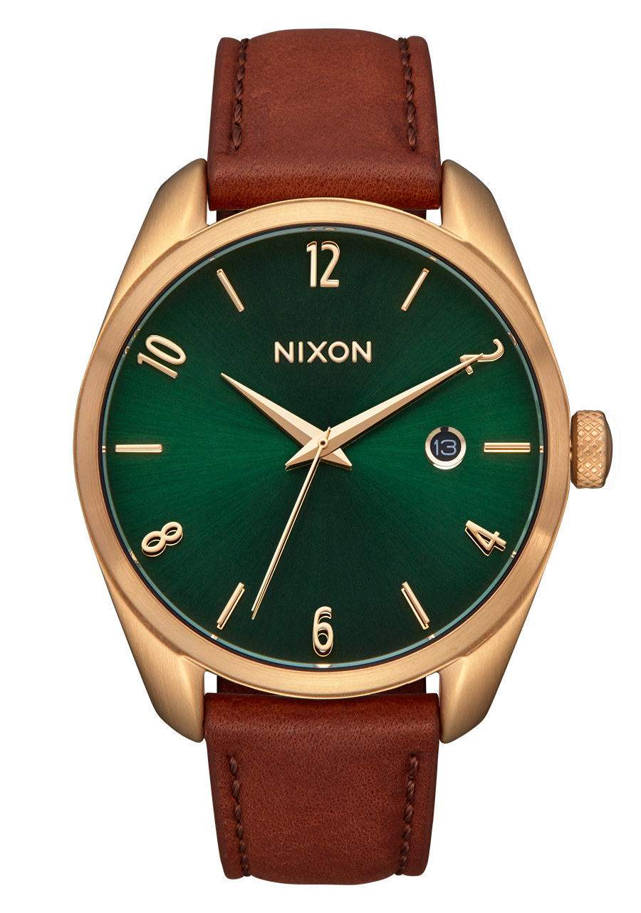 Thalia Watch Gold Green Sunray Leather Women s Nixon UK