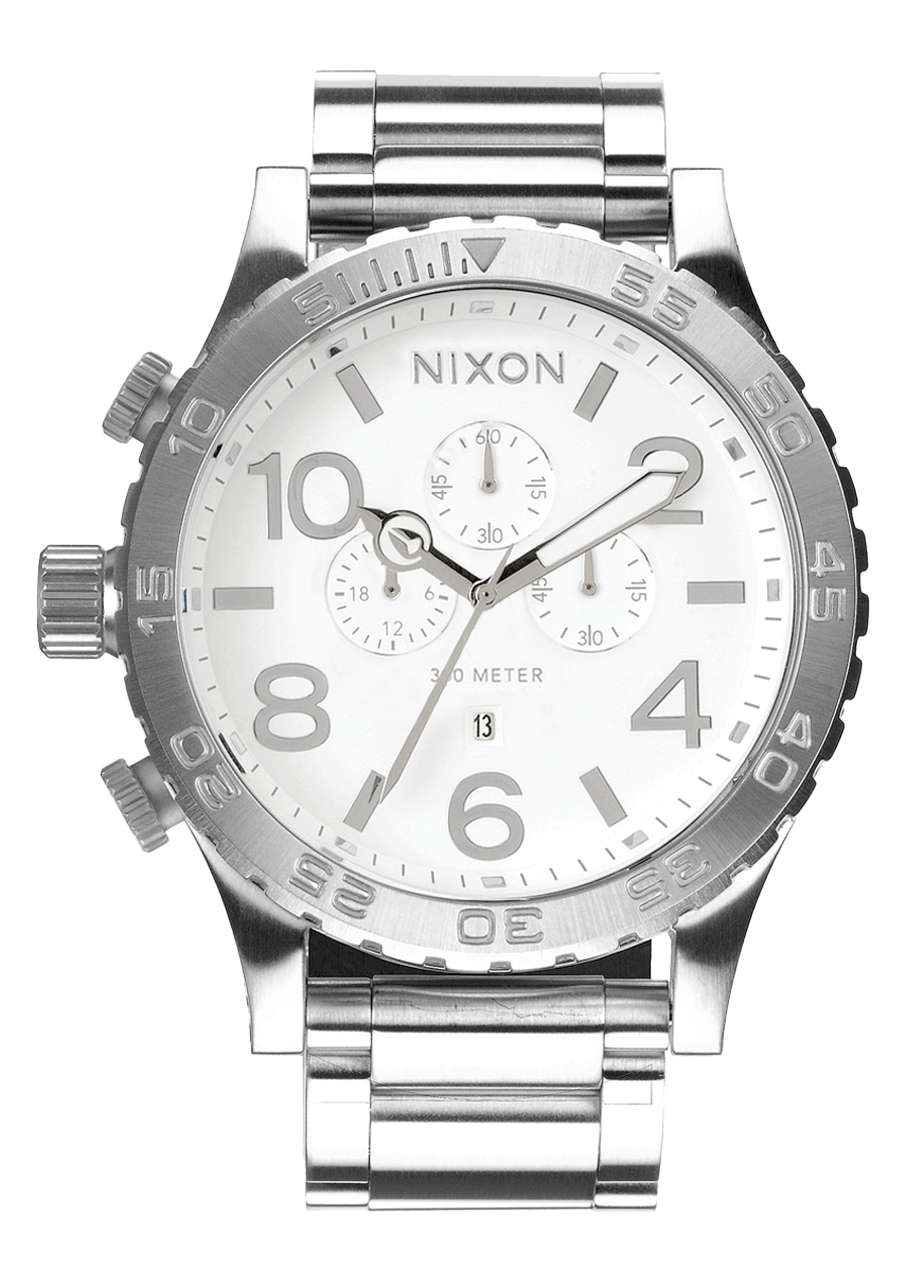51-30 Chrono Watch | High Polish / White | White Chronograph Watch 51-30 Chrono Watch | High Polish / White | White Chronograph Watch