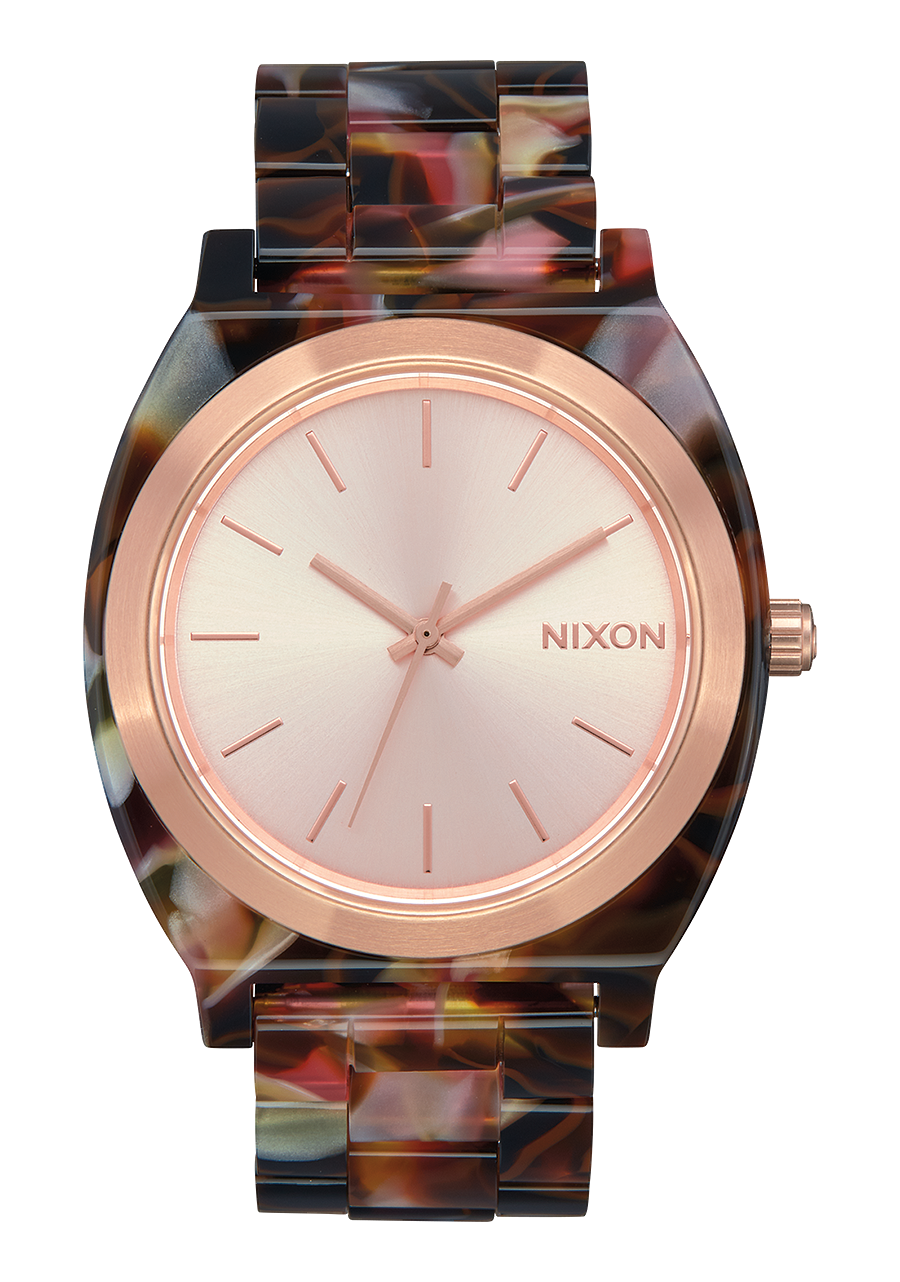 Time Teller Acetate Watch | Rose Gold / Pink Tortoise | Unisex Acetate –  Nixon UK