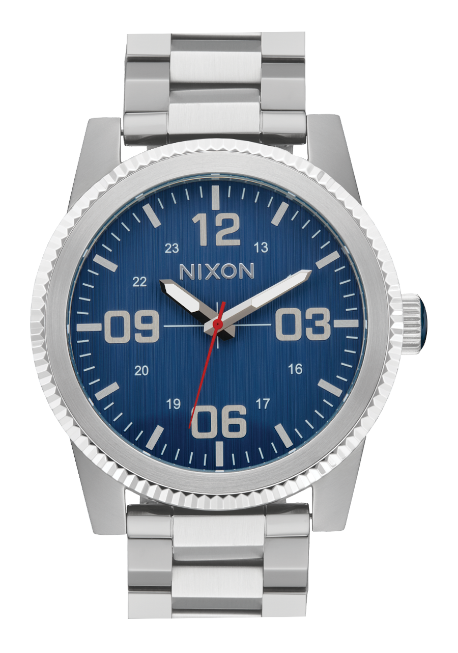 Corporal Stainless Steel Watch Silver Indigo Men s Stainless Steel Nixon UK