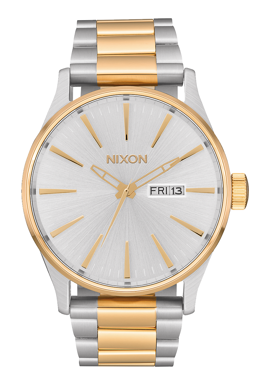 Gold newest Nixon Sentry Stainless Steel Watch