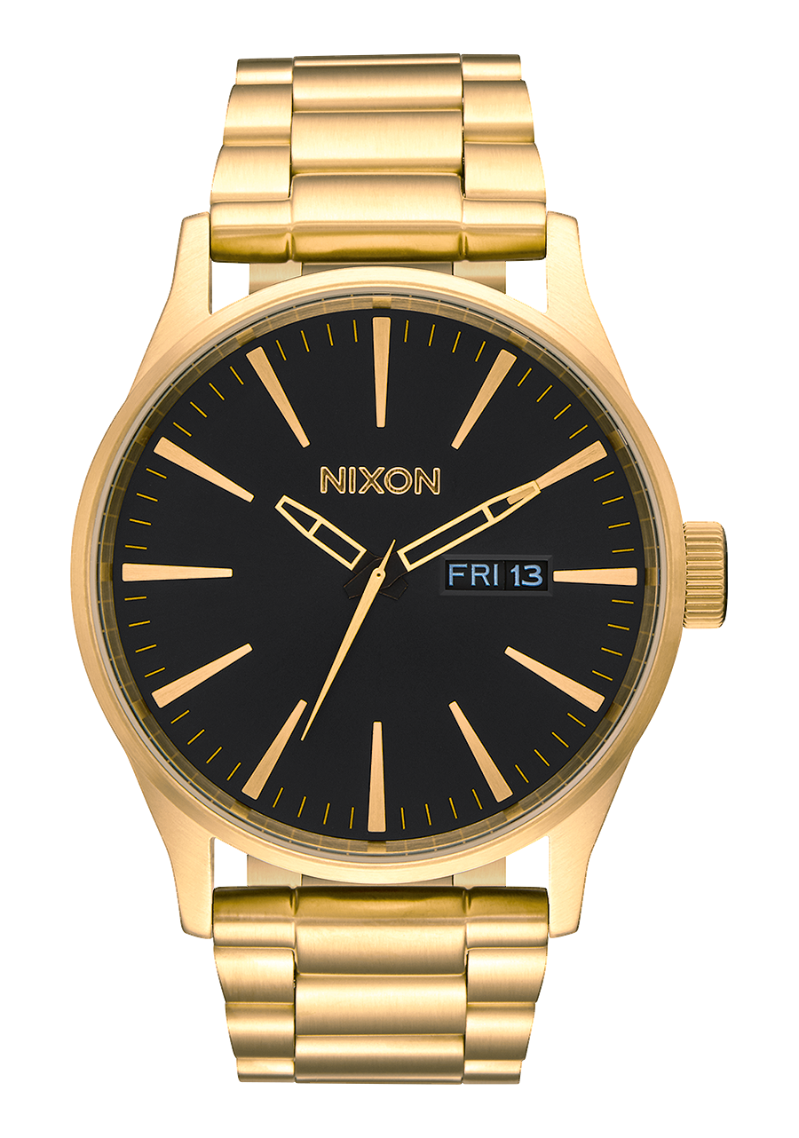 Sentry Stainless Steel Watch All Gold Black Men s Stainless Steel Nixon UK