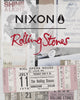 Nixon x Rolling Stones vintage ticket stub collage