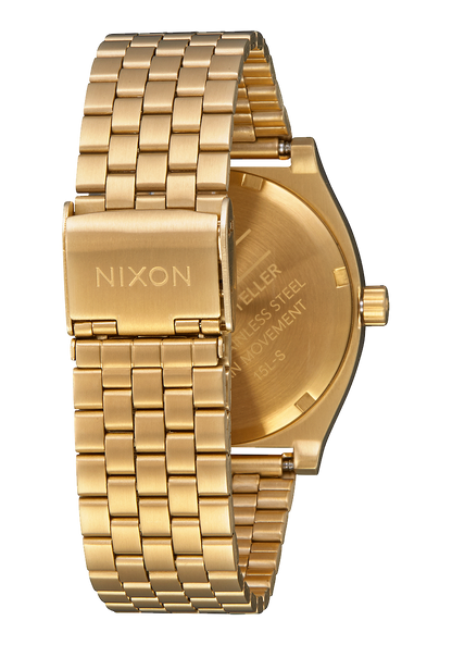 Time Teller Watch All Gold Gold Unisex Stainless Steel Analog Nixon UK