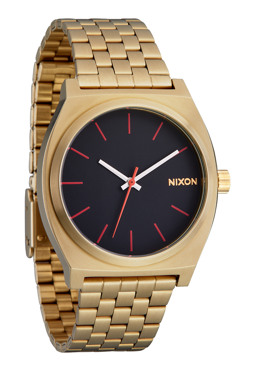 Nixon time best sale teller gold watch