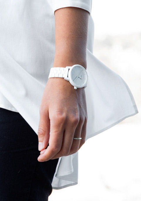 Kensington Watch All White Light Gold Women s Stainless Steel Nixon UK