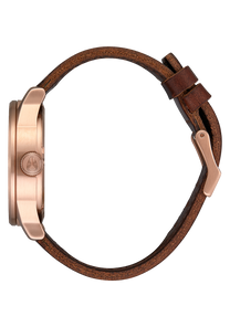 
Nixon Sentry Leather Watch - Analog - Rose Gold / Navy / Brown - View 2