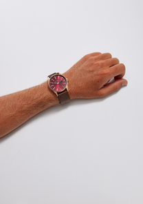 
Nixon Sentry Leather Watch - Analog - Polished Gold / Navy Sunray - View 5