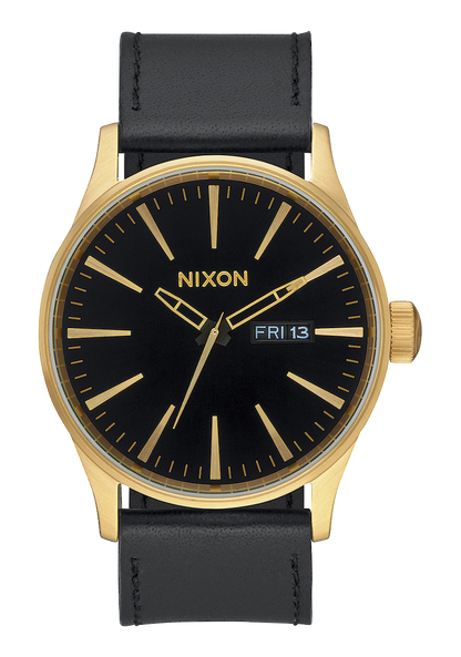 Nixon men's sentry leather watch online