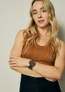 Sentry Leather - Silver / Rosewood / Black View 7