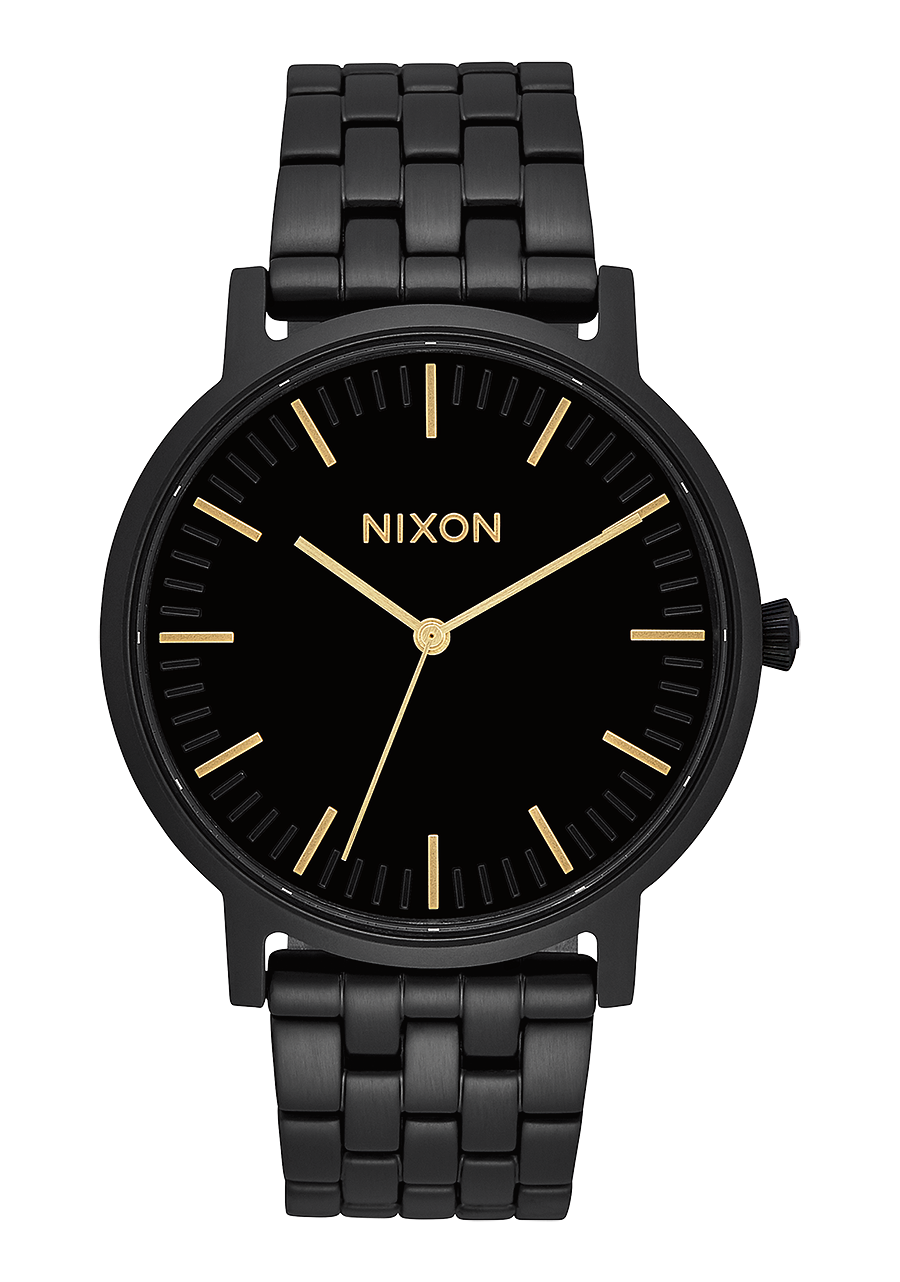 Porter Watch All Black Gold Unisex Stainless Steel Nixon UK