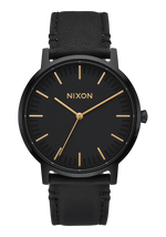 Porter Leather - All Black / Gold