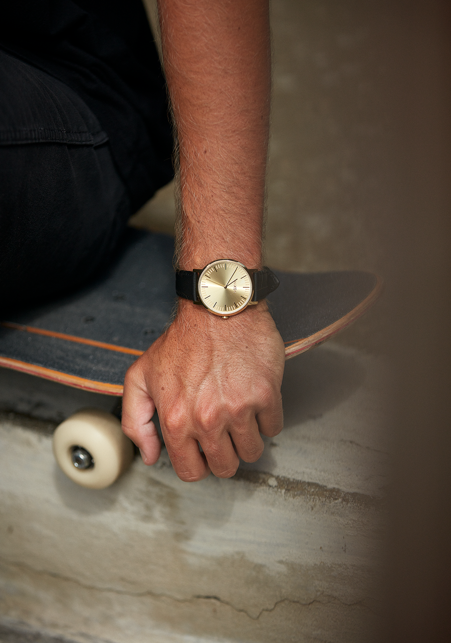 
Nixon Porter Leather Watch - Analog - Gunmetal / White / Brown - View 6