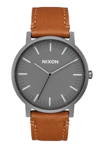 Porter Leather - Gunmetal / Charcoal / Taupe