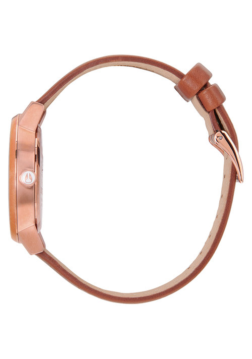 Kensington Leather - Rose Gold / White