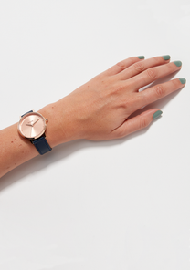 
Nixon Kensington Leather Watch - Analog - Rose Gold / Navy - View 5