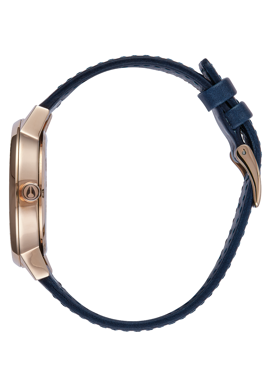 
Nixon Kensington Leather Watch - Analog - Rose Gold / Navy - View 2