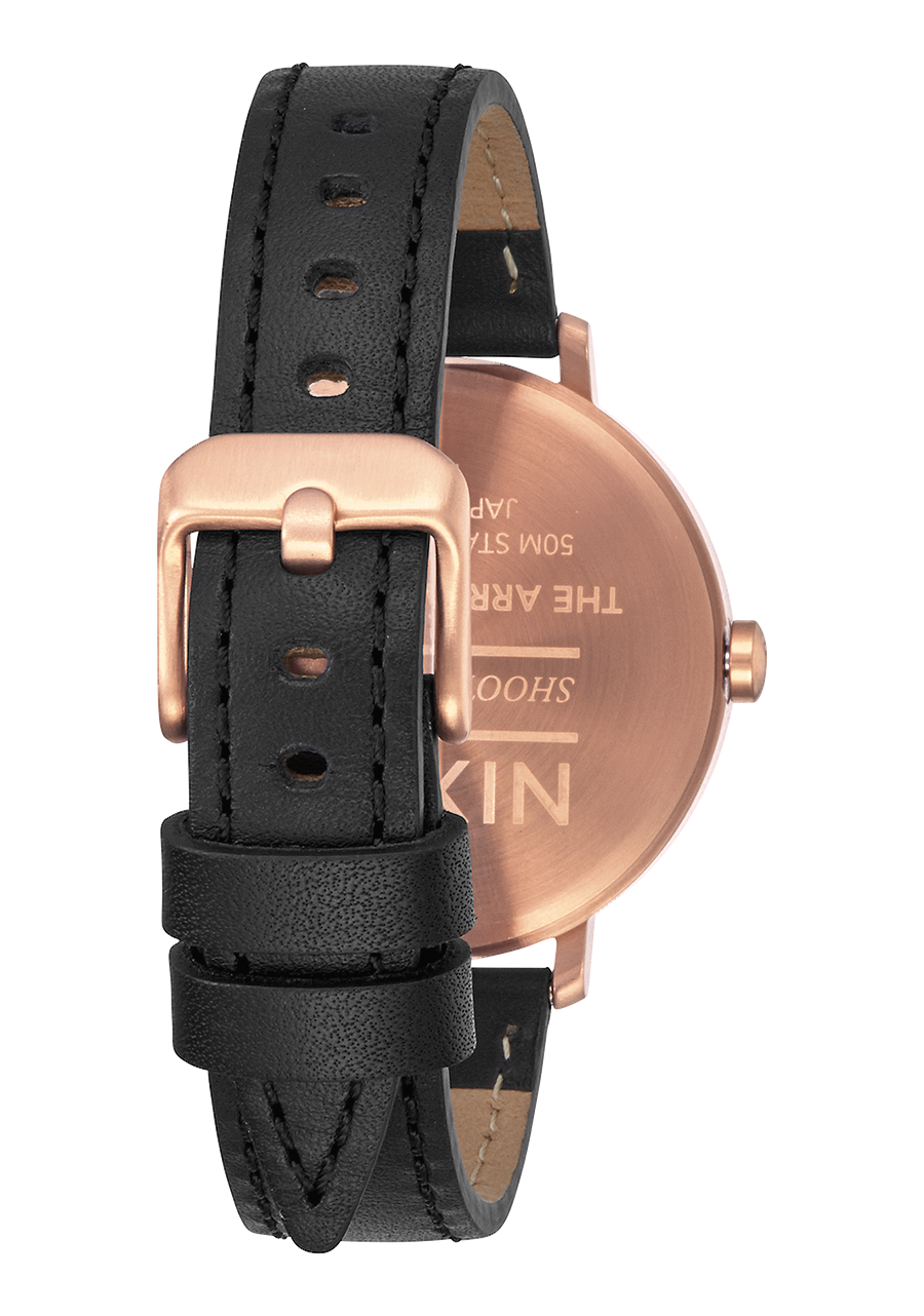 
Nixon Arrow Leather Watch - Analog - Rose Gold / Black - View 3