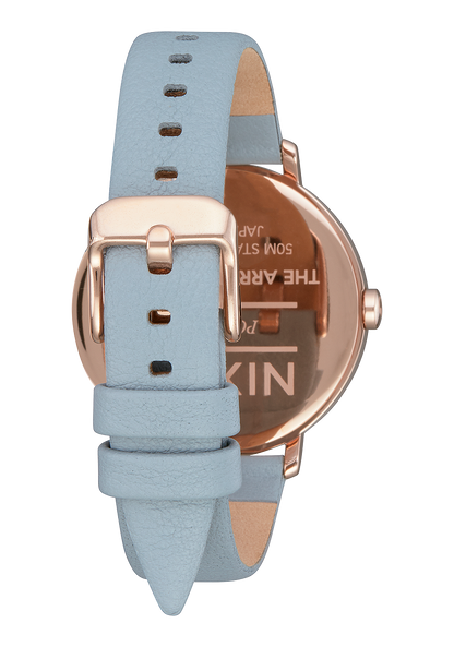 Arrow Leather - Rose Gold / Blue View 3