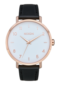 
Nixon Arrow Leather Watch - Analog - Rose Gold / White / Black - View 1