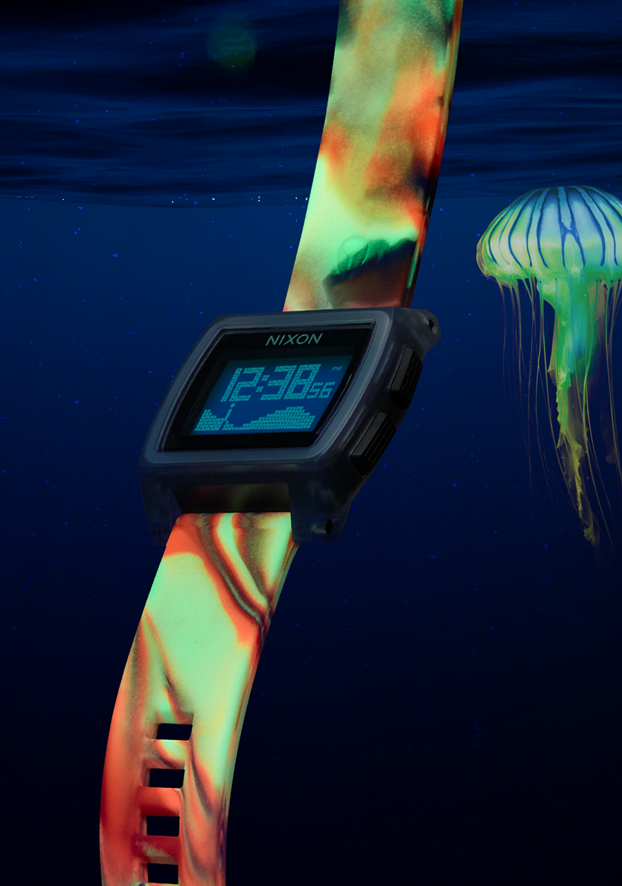 
Nixon Base Tide Watch - Digital - Orange Jellyfish - View 6
