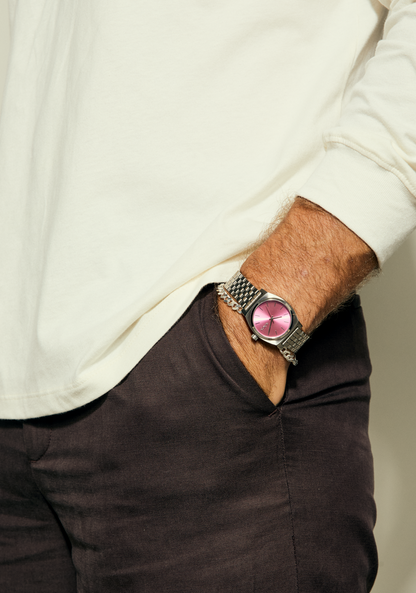 Medium Time Teller - Silver / Pink View 8