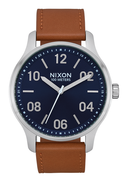 Nixon watches leather strap best sale