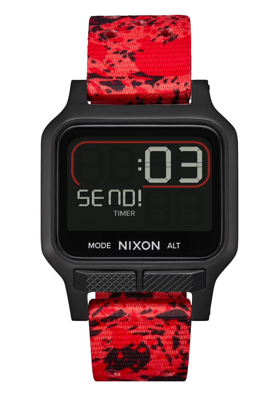 Heat Watch Black Red Digital Nixon UK