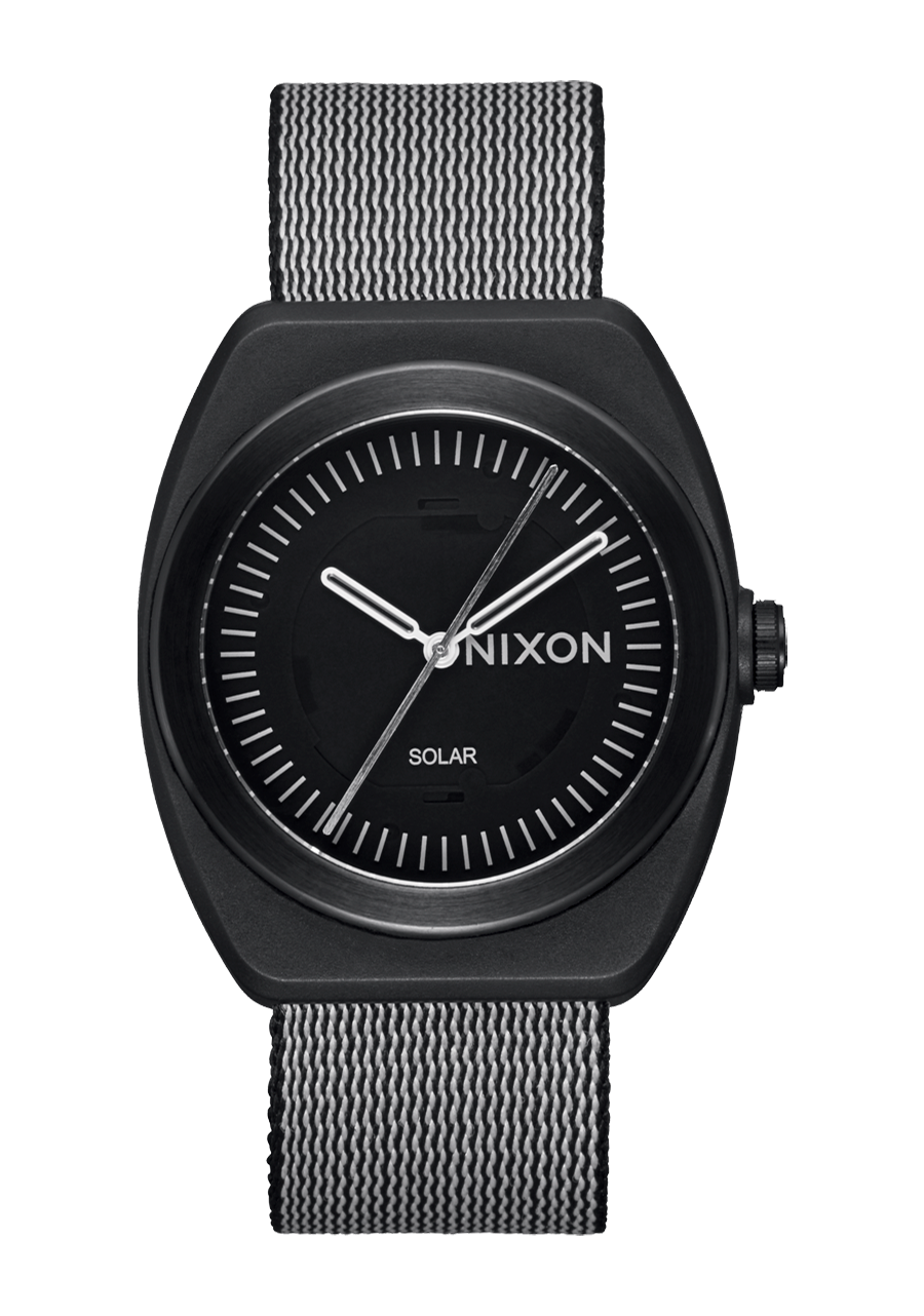 Light Wave Watch All Black Solar Powered Eco Friendly Nixon UK