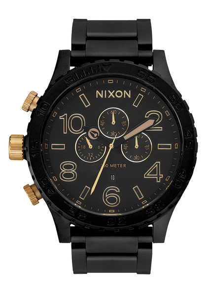 Nixon sentry chrono matte black gold online