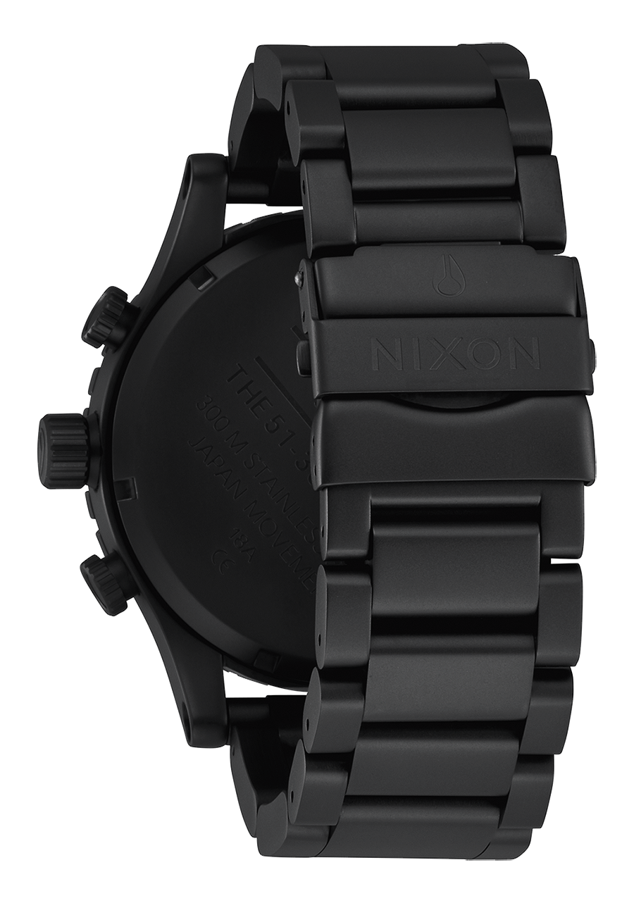 NIXON 51-30 PU MATTE BLACK/SURPLUS ニクソン 51-30 PU マットブラック/サープラス Nixon 51-30 Tide Watch - Matte Black⁄Surplus