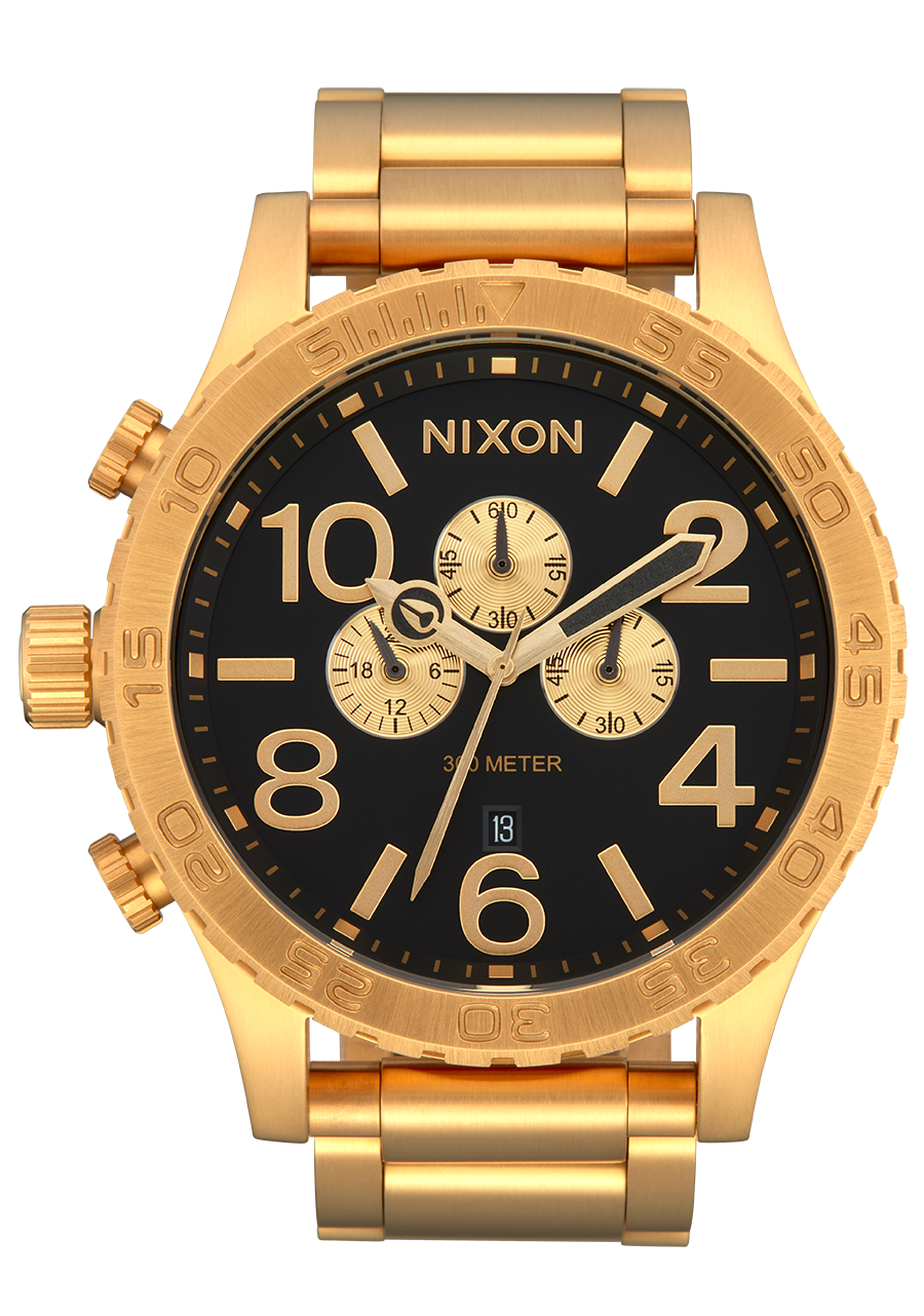51-30 Chrono Watch | All Gold / Black | Men's Stainless Steel 51-30 Chrono Watch | All Gold / Black | Men's Stainless Steel