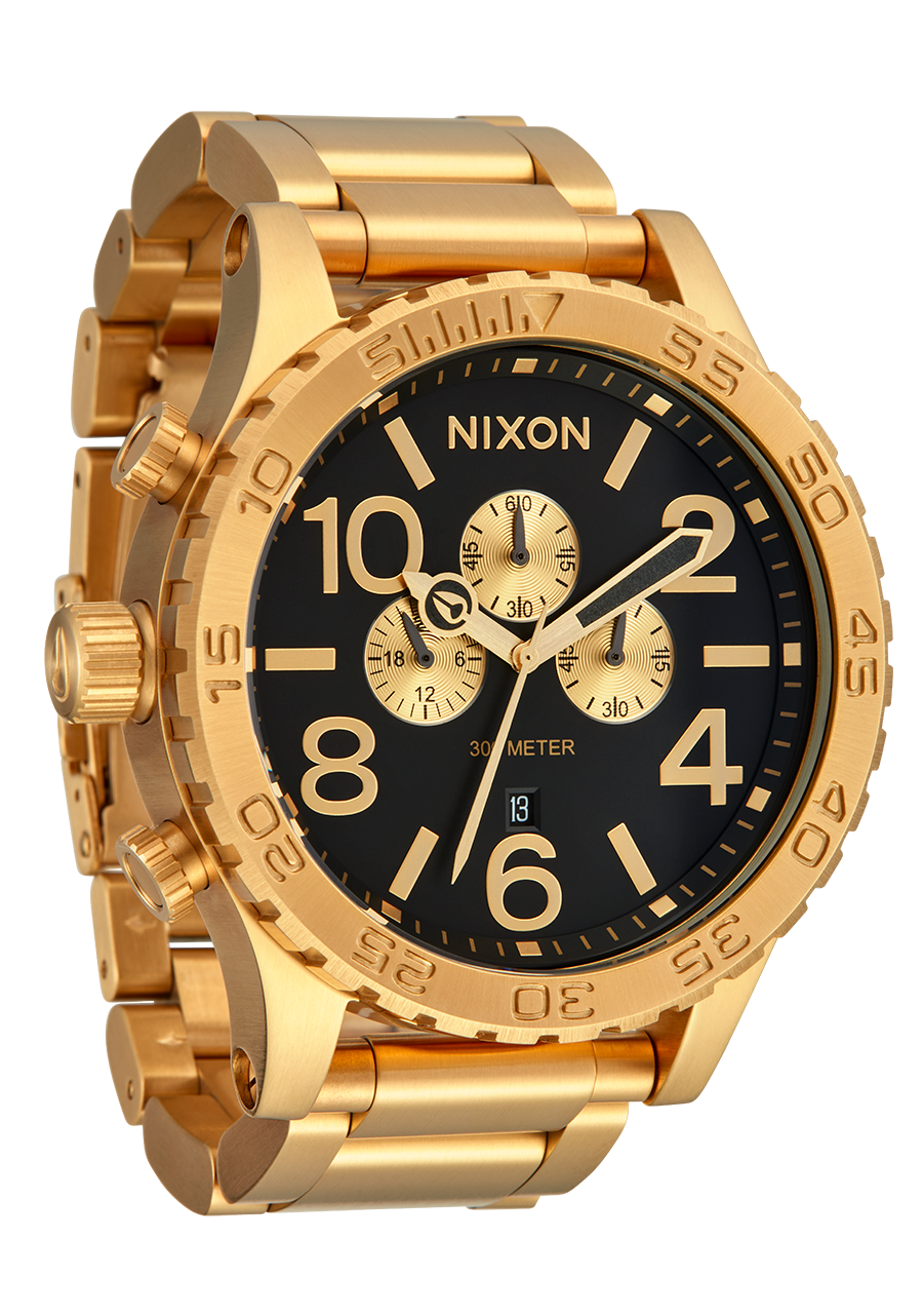 51-30 Chrono Watch | All Gold / Black | Men's Stainless Steel 51-30 Chrono Watch | All Gold / Black | Men's Stainless Steel