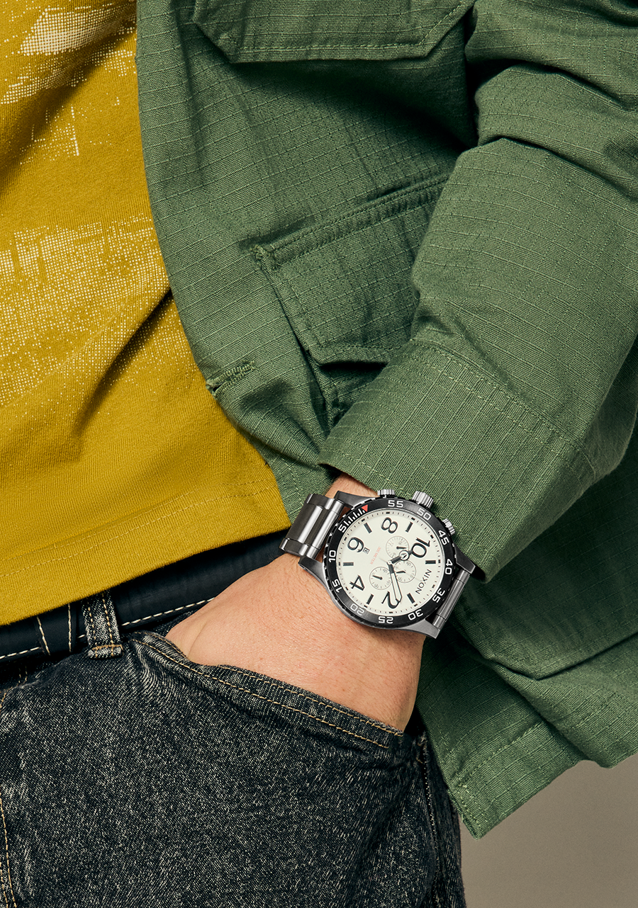 51-30 Chrono - Silver / White Lume View 10