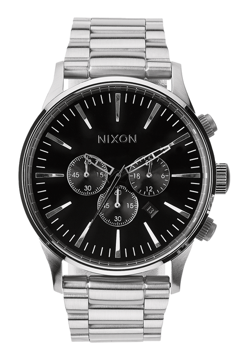 Sentry Chrono Watch Black Men s Stainless Steel Nixon UK