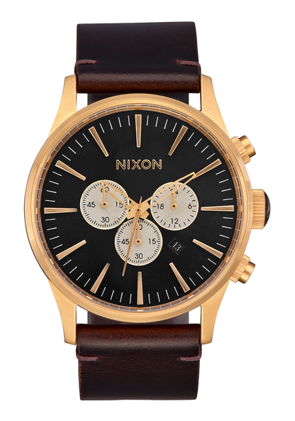 Nixon watches leather strap best sale