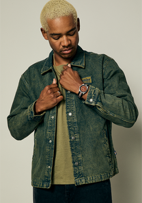 Time Teller Nylon - Silver / Rosewood / Black Stripe View 6