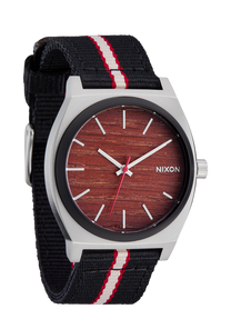 Time Teller Nylon - Silver / Rosewood / Black Stripe View 2