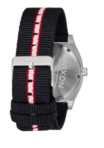 Time Teller Nylon - Silver / Rosewood / Black Stripe View 4