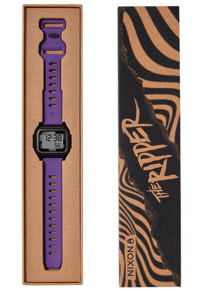 Ripper Digital Watch Black Purple Recycled Ocean Plastic Nixon UK