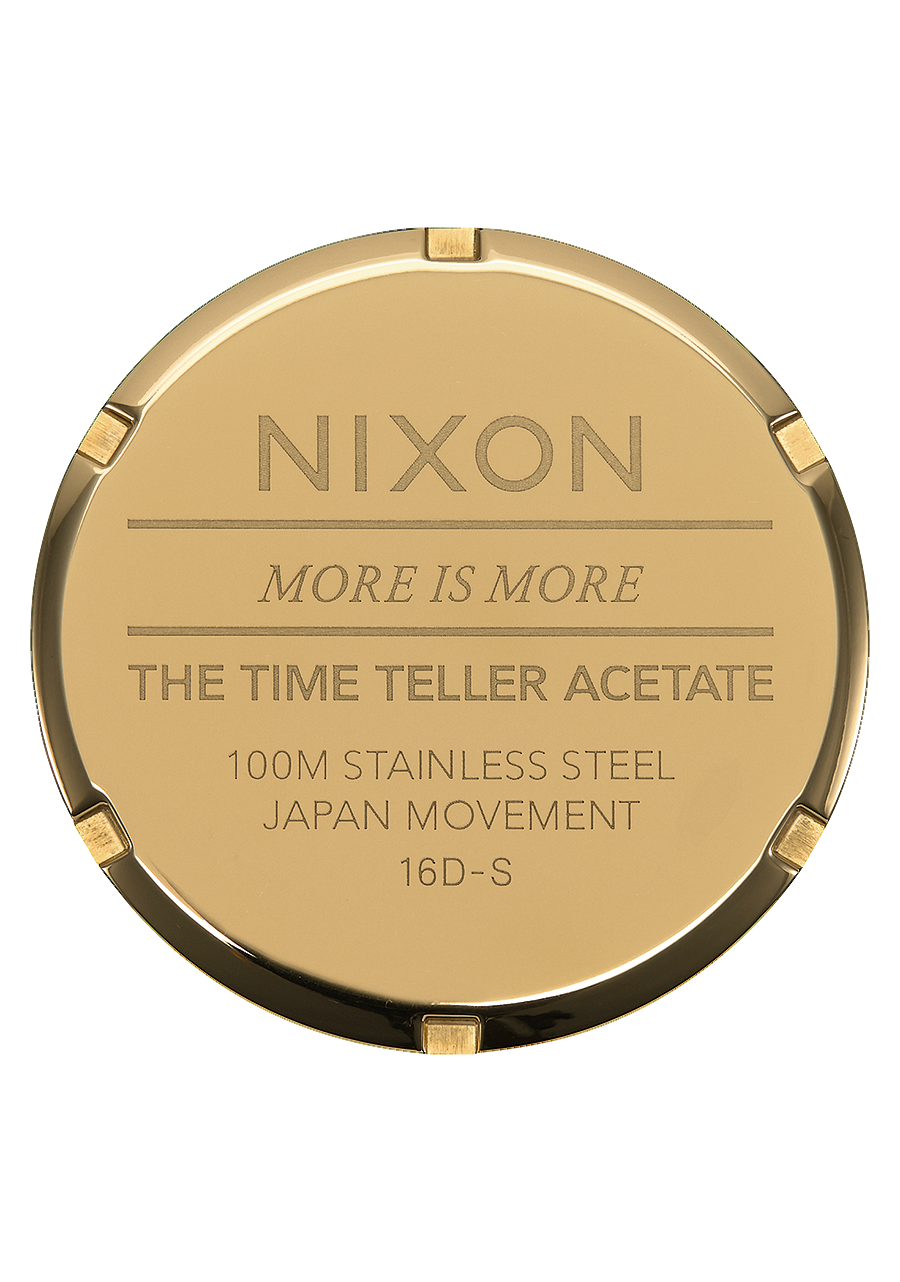 Time Teller Acetate Watch Cream Tortoise Unisex Acetate Nixon UK