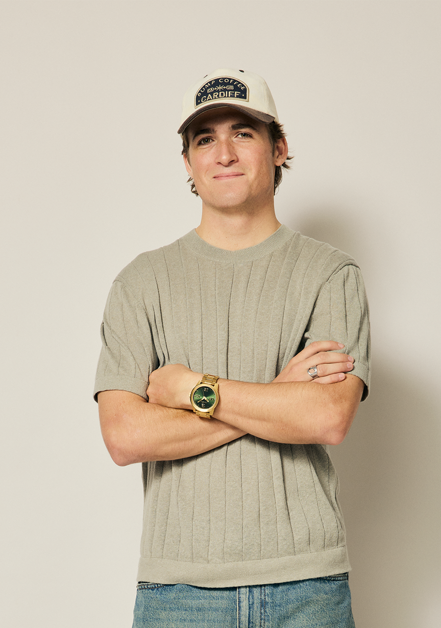 Corporal Stainless Steel - All Gold / Green Sunray View 6