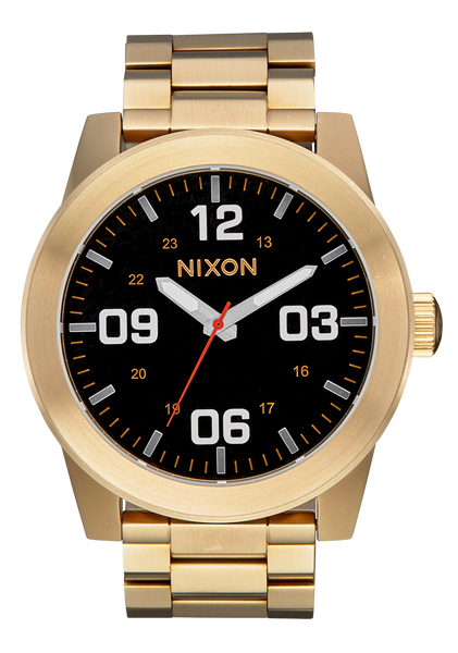 NIXON ゴールド 腕時計 Corporal Stainless Steel Watch | Yellow Gold / Black | Men's