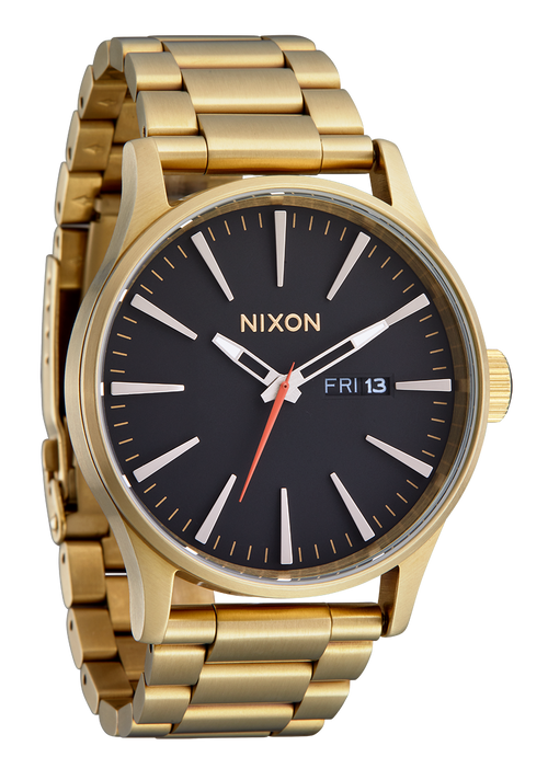 
Nixon Sentry Stainless Steel Watch - Analog - Yellow Gold / Black - View 2