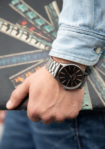 
Nixon Sentry Stainless Steel Watch - Analog - All Black / Rose Gold - View 6