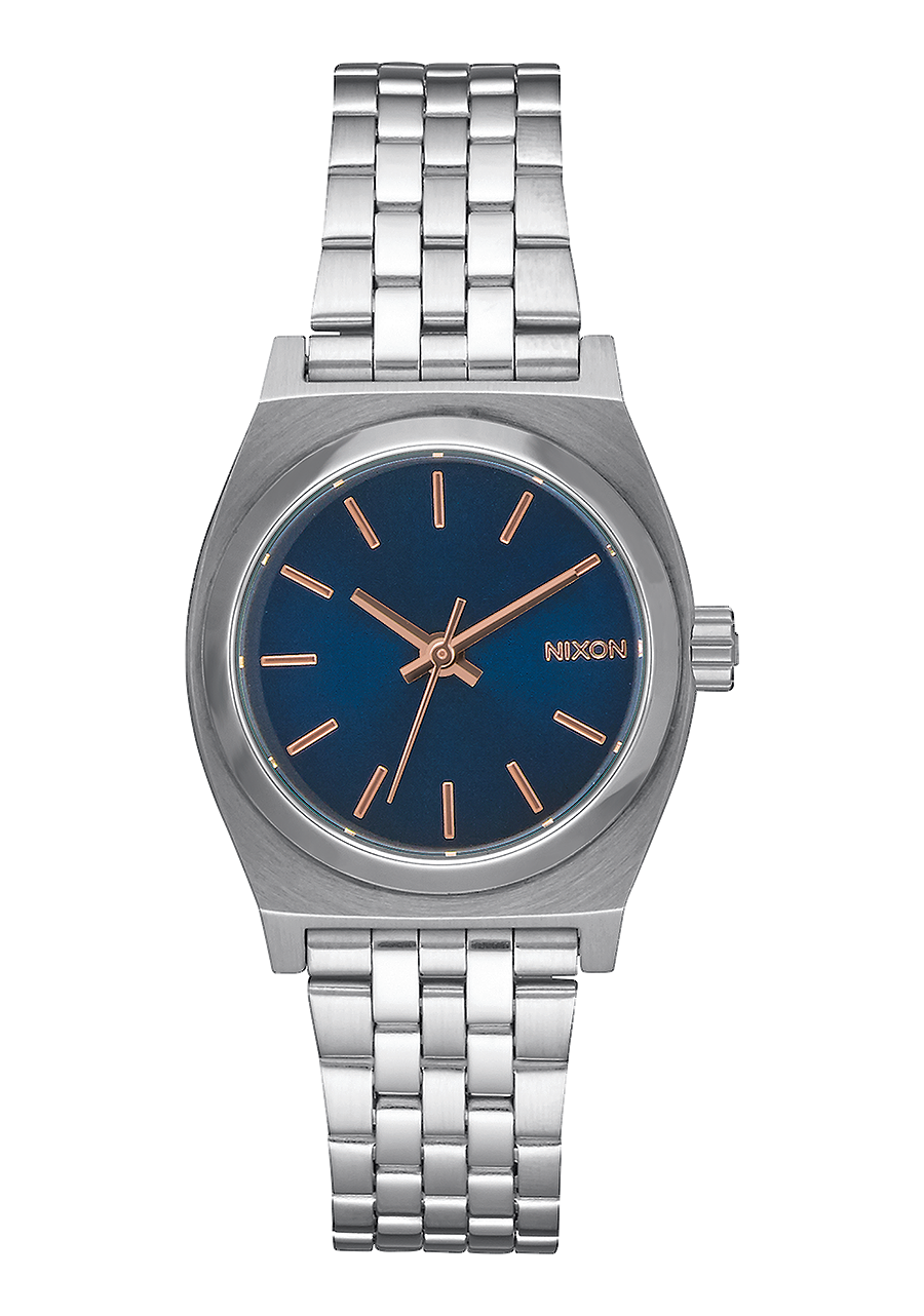 
Nixon Small Time Teller Watch - Analog - Navy / Rose Gold - View 1