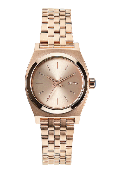 Small Time Teller Watch All Rose Gold Women s Stainless Steel Nixon UK